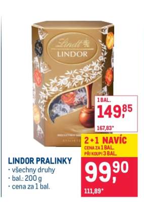 Lindor pralinky
