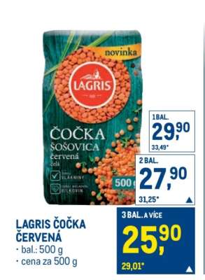Lagris Čočka červená