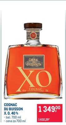 COGNAC DU BUISSON X. O. 40 %