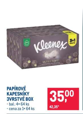 PAPÍROVÉ KAPESNÍKY 3VRSTVÉ BOX
