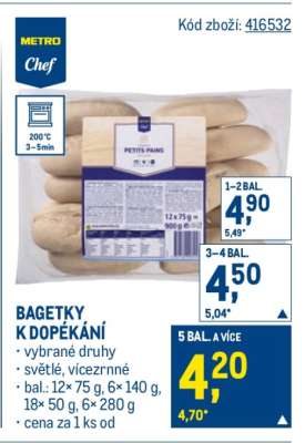 Bagetky k dopékání