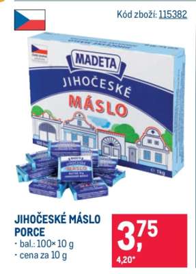 JIHOČESKÉ MÁSLO PORCE