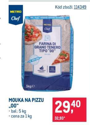 Mouka na pizzu "00"