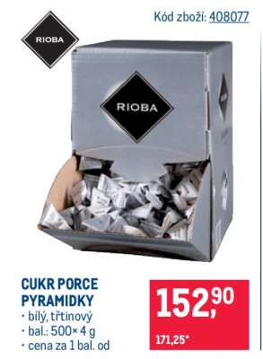 Cukr porce pyramidky