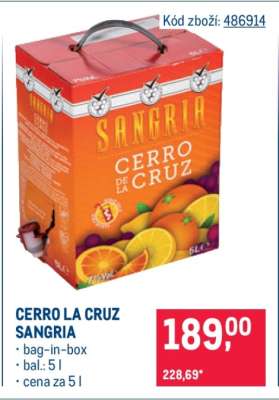 CERRO LA CRUZ SANGRIA