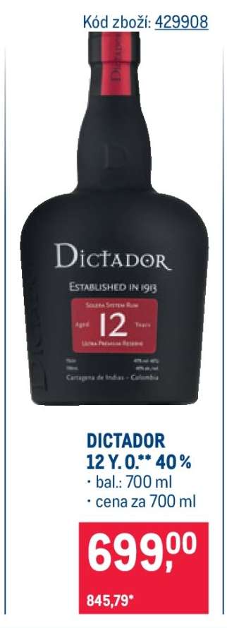 Dictador 12 Y. O.** 40 %