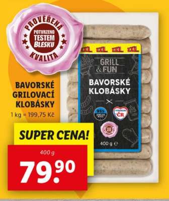 Bavorské grilovací klobásky