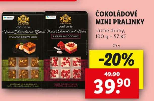 Čokoládové mini pralinky