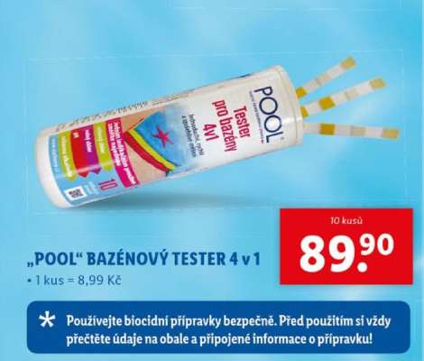 POOL BAZÉNOVÝ TESTER 4 v 1