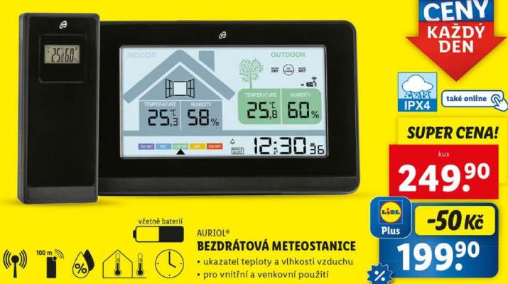 AURIOL Bezdrátová meteostanice