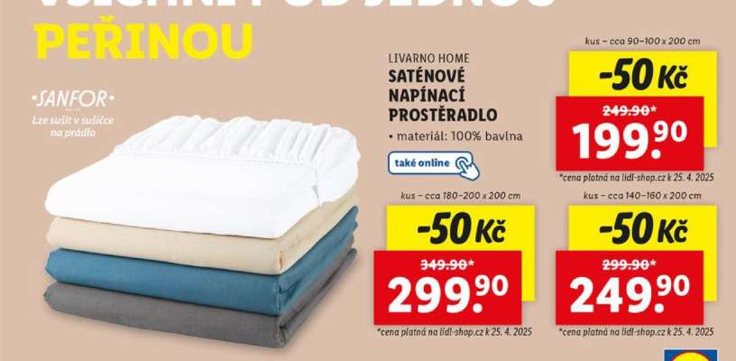LIVARNO HOME SATÉNOVÉ NAPÍNACÍ PROSTĚRADLO