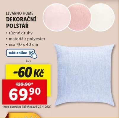 LIVARNO HOME DEKORAČNÍ POLŠTÁŘ