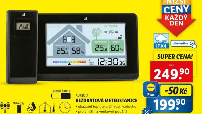 AURIOL Bezdrátová meteostanice