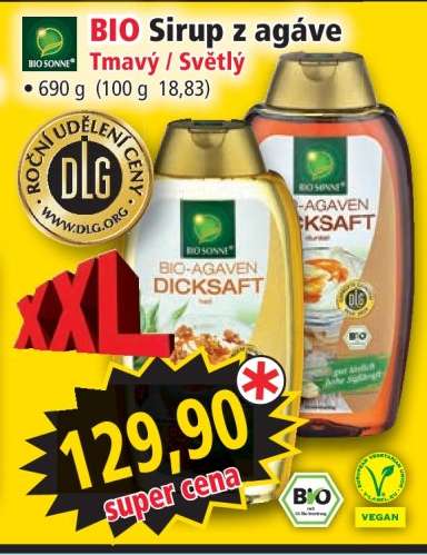 BIO Sirup z agáve