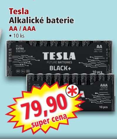Tesla Alkalické baterie