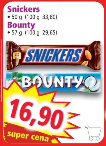 SNICKERS, BOUNTY