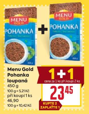 Menu Gold Pohanka loupaná