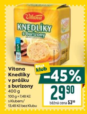Vitana Knedlíky v prášku s burizony