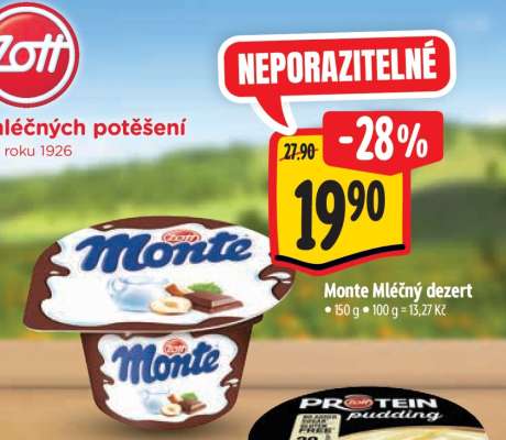 Monte mléčný dezert
