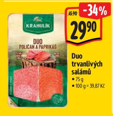 Duo trvanlivých salámů