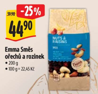 Emma Směs ořechů a rozinek