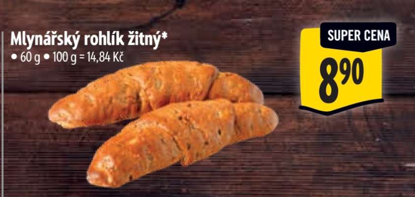 Mlynářský rohlík žitný