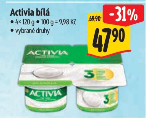 Activia bílá