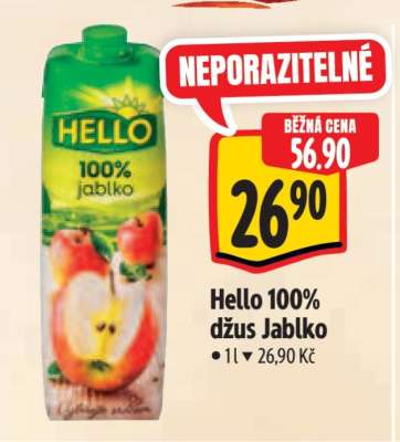Hello 100% Džus Jablko