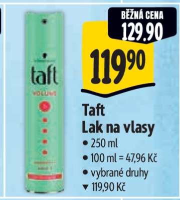 Taft lak na vlasy