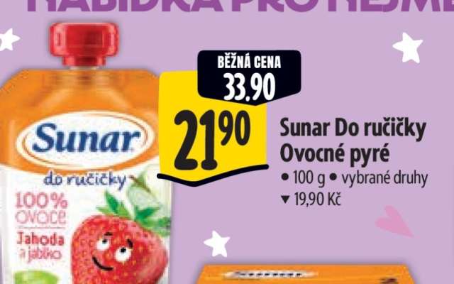 Sunar do ručičky ovocné pyré