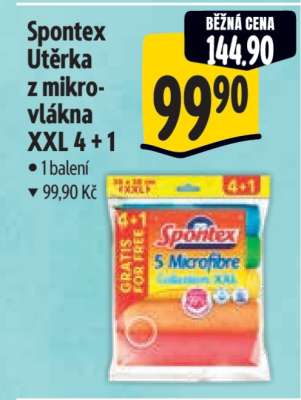Spontex utěrka z mikrovlákna XXL 4+1