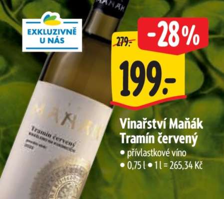 Vinařství Maňák Tramín červený