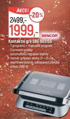 Kontaktní gril SBG 6031SS