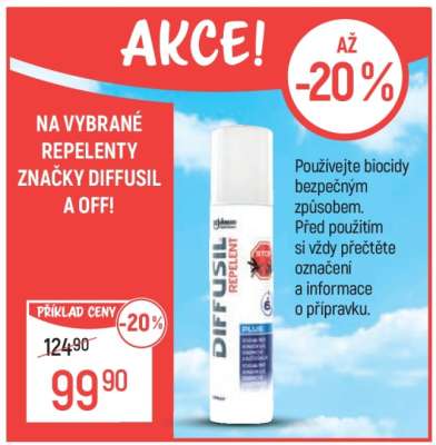 Vybrané repelenty značky Diffusil a Off!