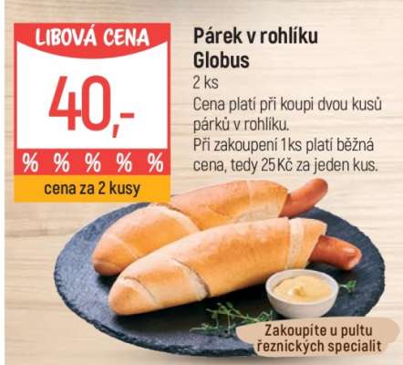 Párek v rohlíku Globus