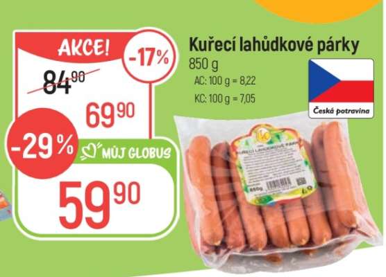 Kuřecí lahůdkové párky
