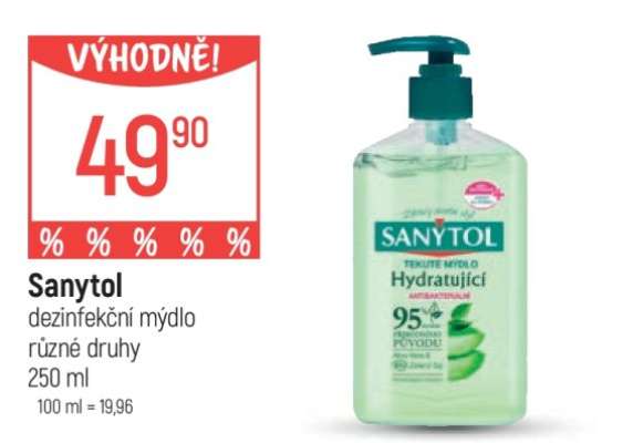 Sanytol dezinfekční mýdlo