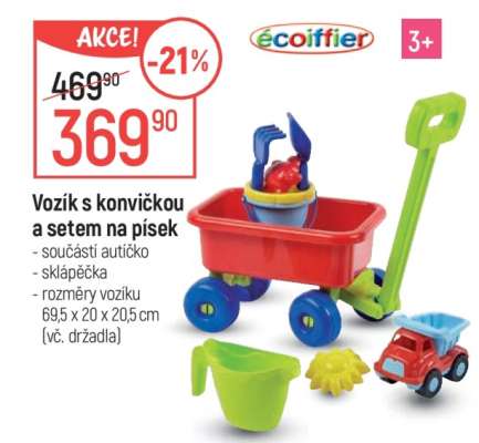 Vozík s konvičkou a setem na písek