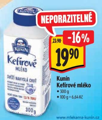 Kunín Kefírové mléko