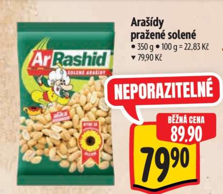 Arašídy pražené solené
