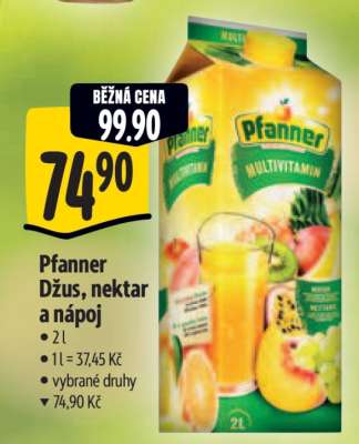 Pfanner džus, nektar a nápoj
