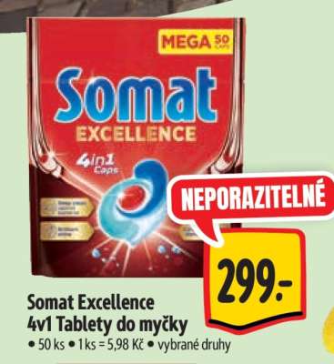 Somat Excellence 4v1 Tablety do myčky