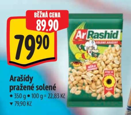 Arašídy pražené solené