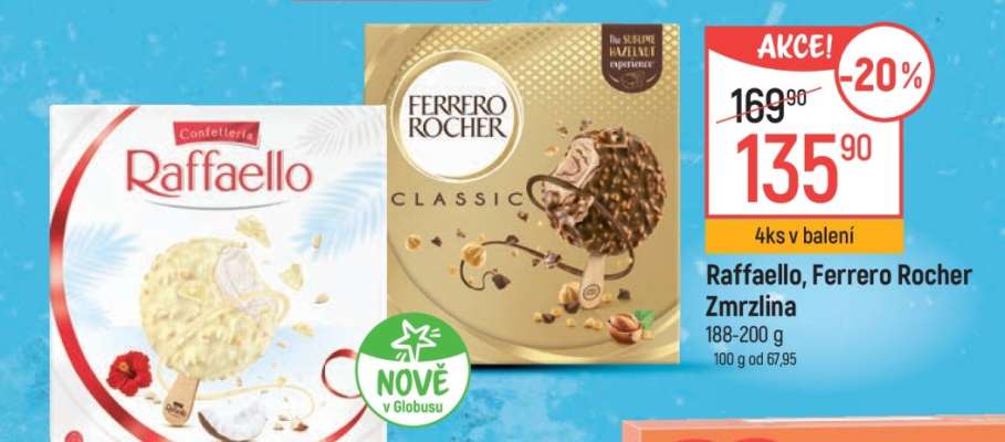 Raffaello, Ferrero Rocher Zmrzlina