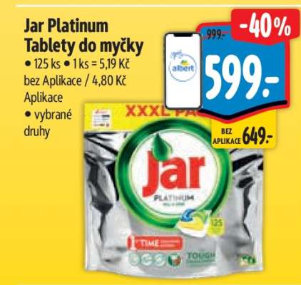 Jar Platinum tablety do myčky