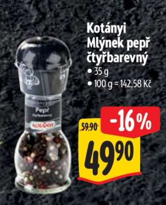 Kotányi Mlýnek pepř čtyřbarevný