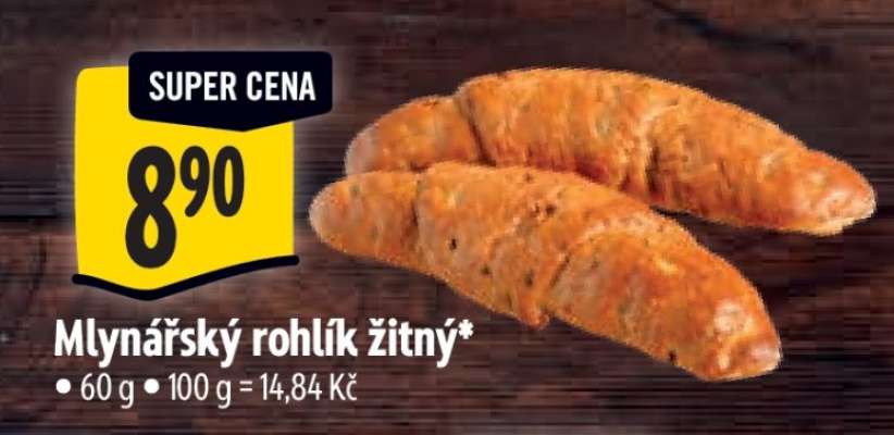 Mlynářský rohlík žitný