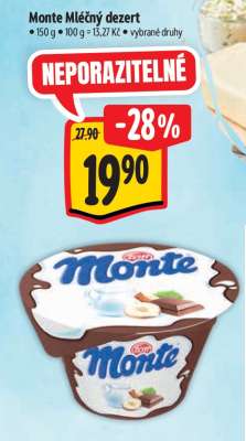 Monte mléčný dezert