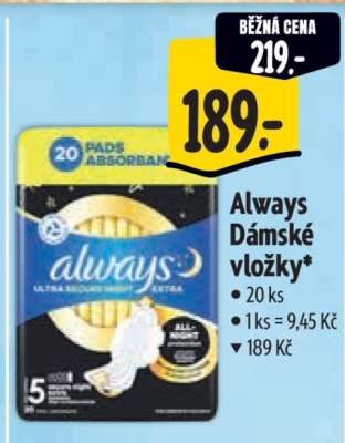 Always Dámské vložky