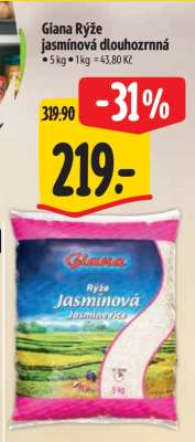 Giana Rýže jasmínová dlouhozrnná